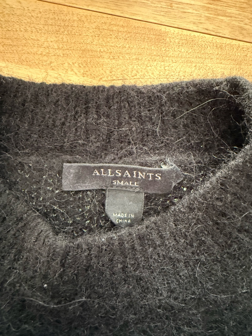 AllSaints Star Sweater in Black & Silver - Picture 6 of 7